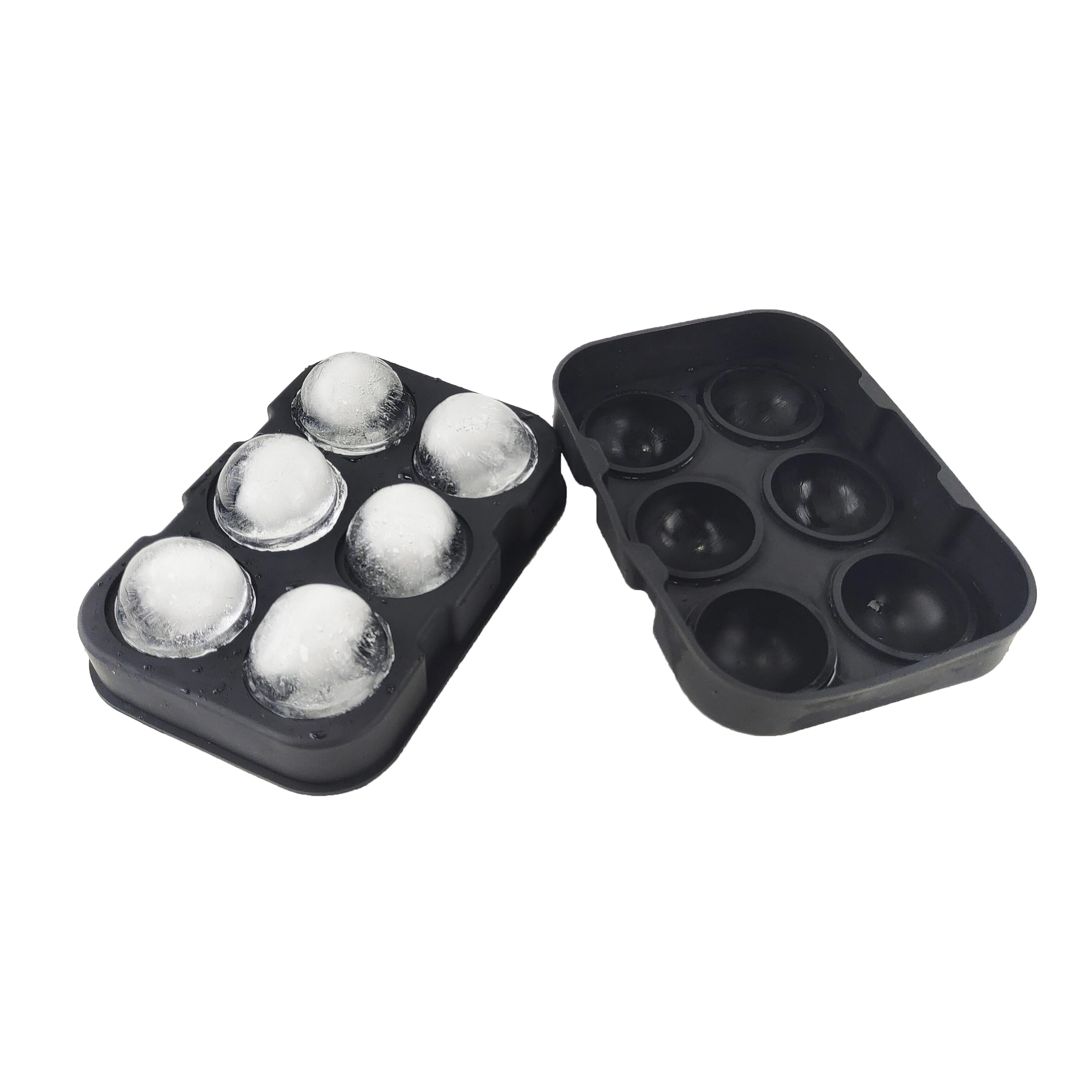 Food Grade 6-hole Round Ice Ball Mold Ice Tray Diamond Ice Cube Tray Silicone