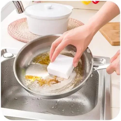 High Density melamine magic eraser sponge cleaning white nano raw material cleaning rub remove dirt