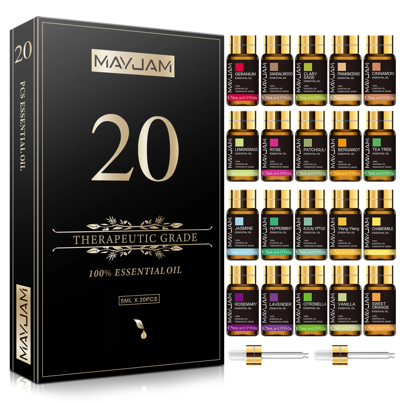 100% Фирменная торговая марка чистый натуральный уход за кожей 5 мл X 20 шт. набор эфирных масел