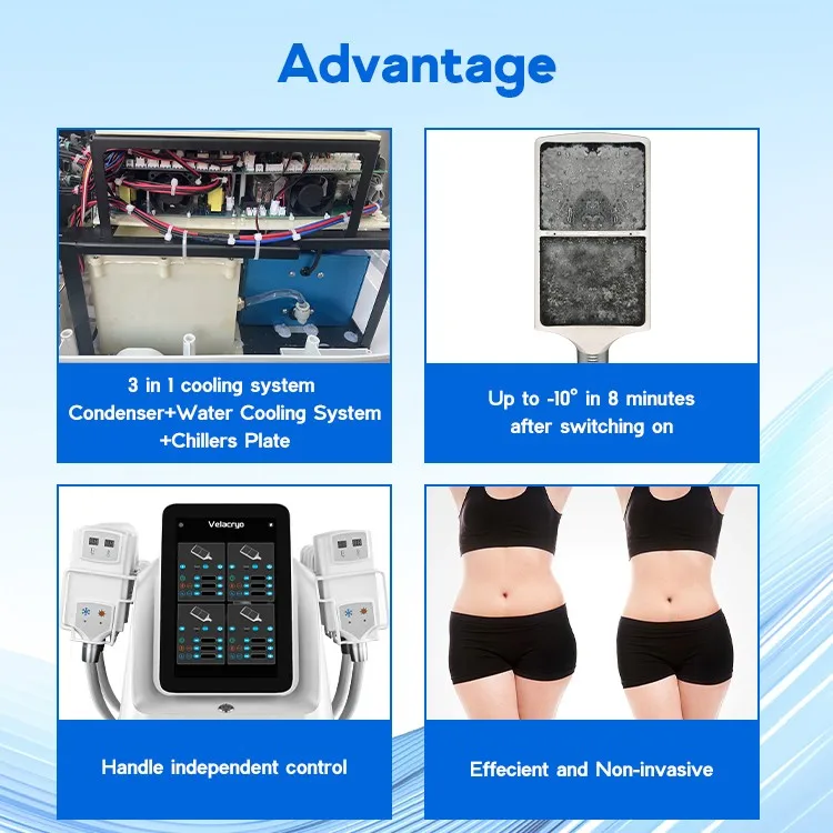 Portable body fat freezing machine cryolipolysis cryo therapy fat freezing cryolipolysis slimming machine