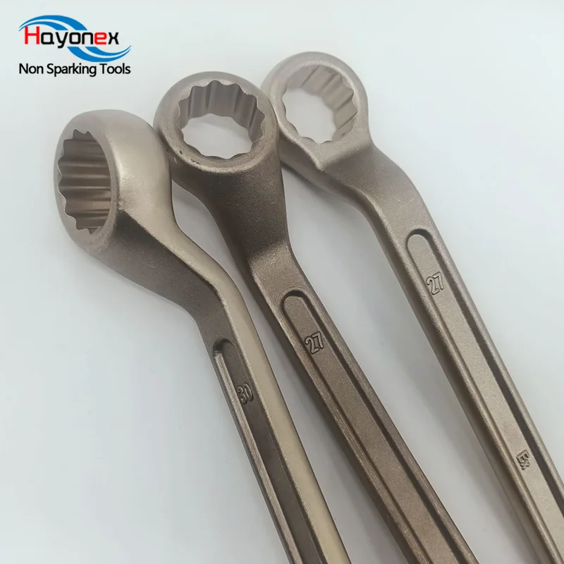China High Quality Safety Tool Explosion proof Double Box End Wrench Aluminum Bronze Non sparking tools gisam impact wrench
