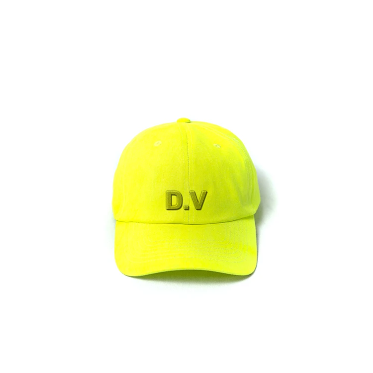 
Women Summer Hats 6 Panel Unstructured Caps Yellow Customized Logo Baseball Cap Blank 