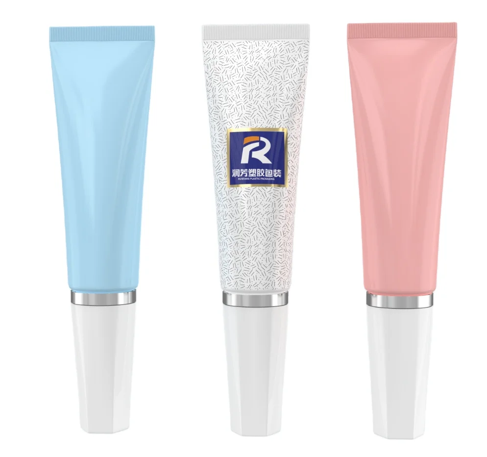 Plastic Cosmetic Plastic Packaging Tube with Soft Metal Brush Pen Applicator