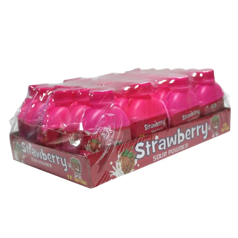 Дети любят Клубничные ароматы кислый порошок конфеты Сладости