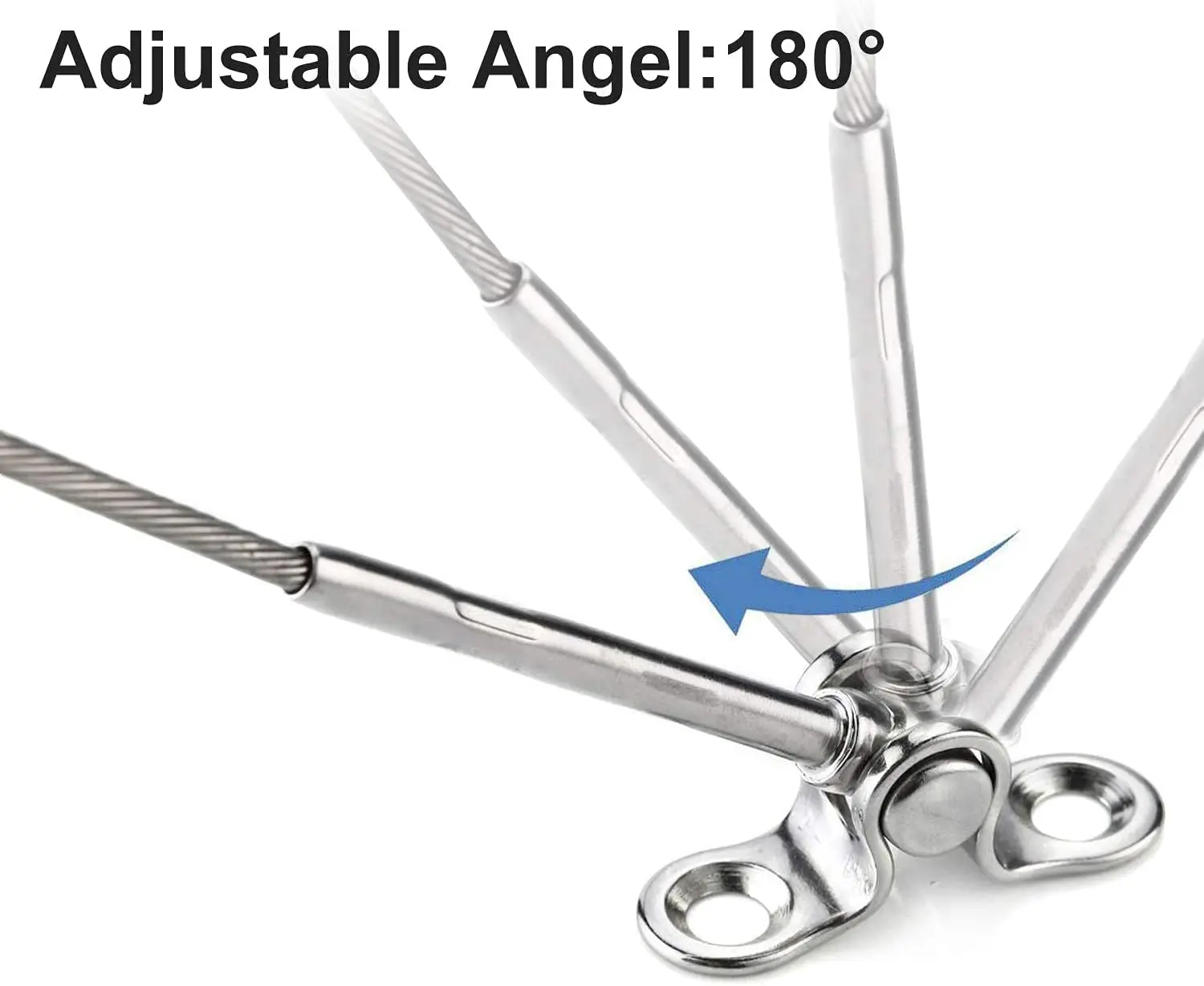 Cable Railing Hardware For Stainless Steel Cable Adjustable Angle, T316 Marine Grade