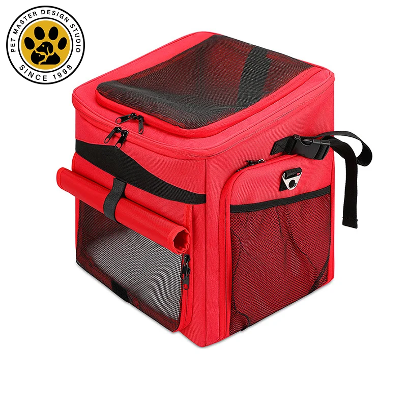 SinSky Bicycle Carriers Carrying Pet Basket Bag Riding Pet Hanging Outdoor Dog Bicycle Carrier Breathable Folding Bag