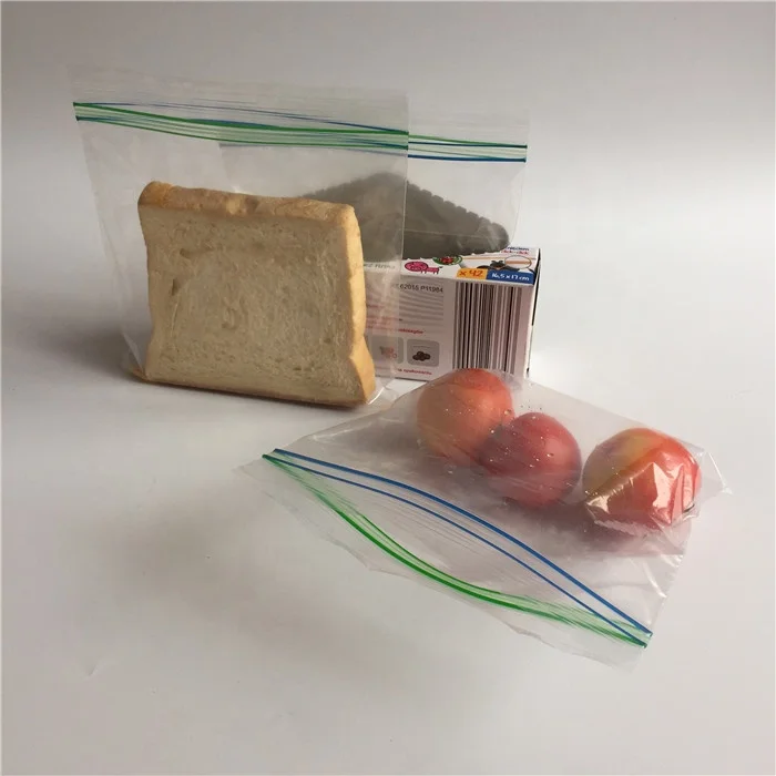 
Eco Friendly Clear Poly LDPE PE Transparent Zipper Double Zipper Food Storage Bag 