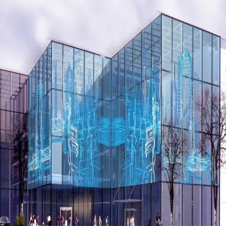 Glass Transparent Led Screen Visible Light Holographic Transparent Led Screen