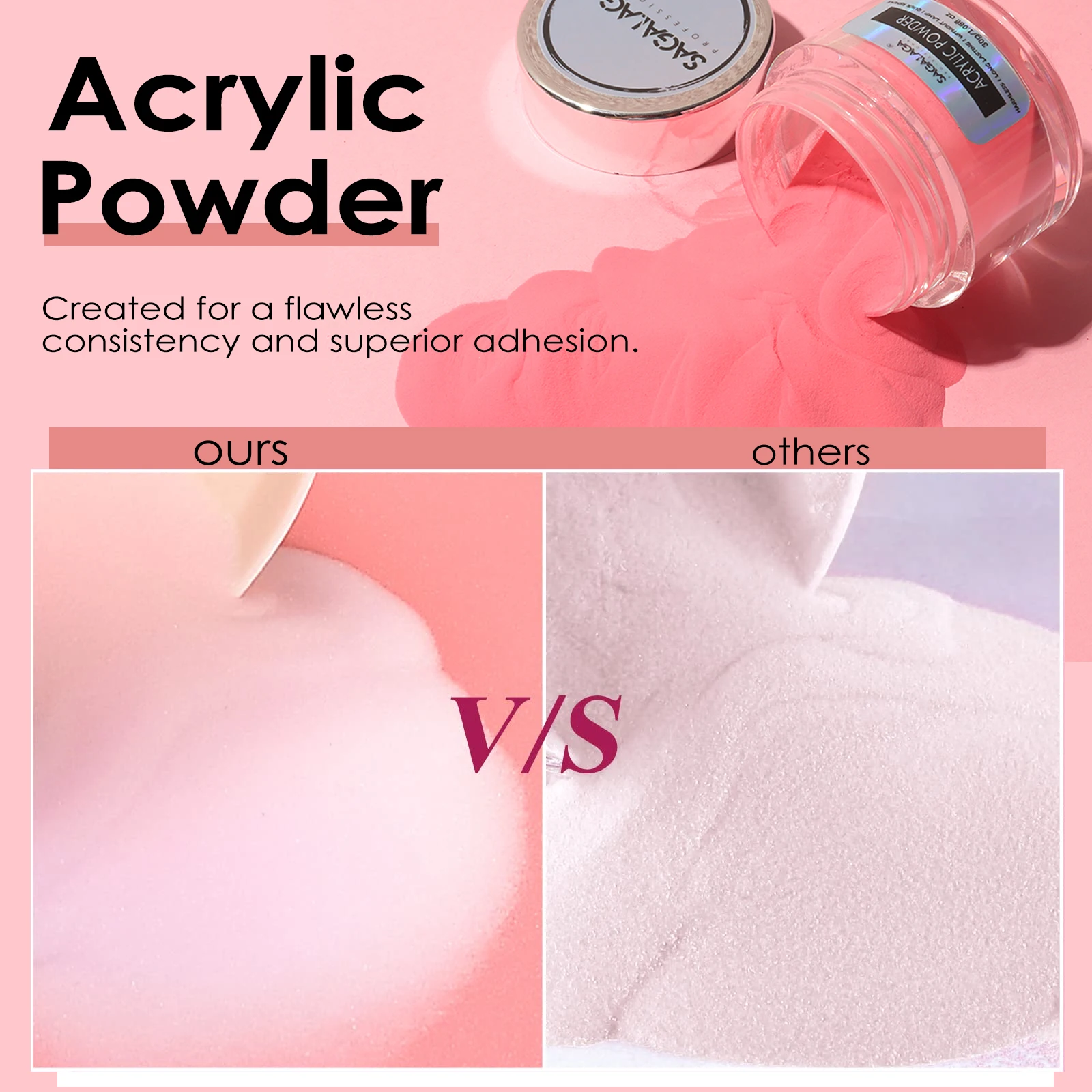 More Colors Nail Acrylic Powder wholesale Nude Pink Red Glitter Professional Polymer 3D Acrylic Art for French Extension Carving