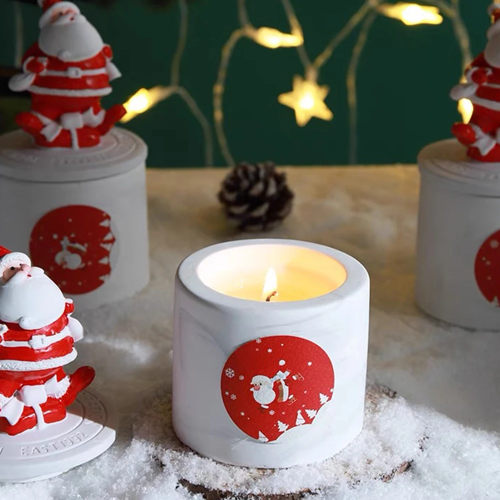 Santa Claus luxury candles luxury scented soy wax candle dropship luxury label candle