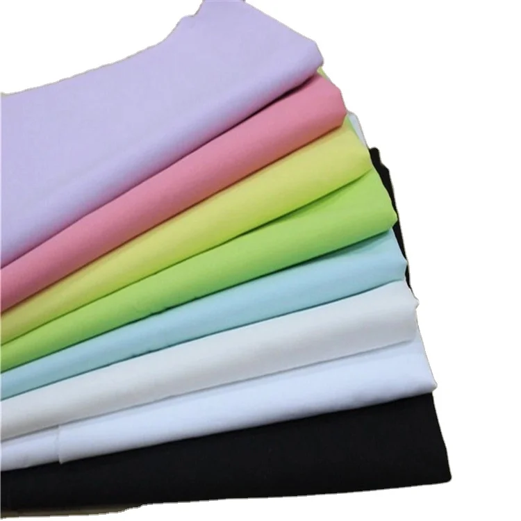 Polyester Cotton Poplin Fabric Plain Woven Solid Dyed  fashion Fabric for Shirting tc 65/35 45*45 133*72