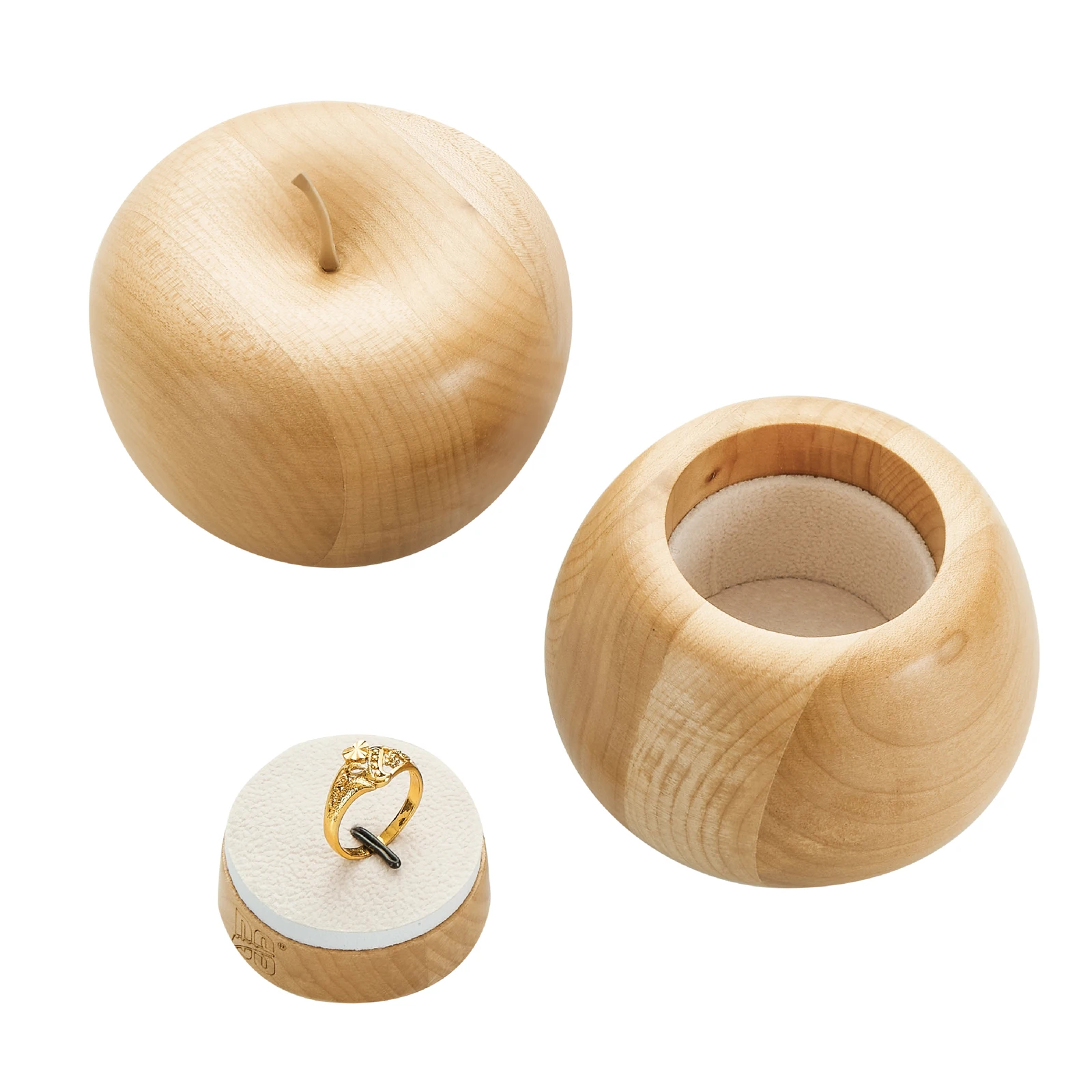 Wholesale beautiful unfinished natural craft small gift wooden storage box luxury wood ring box