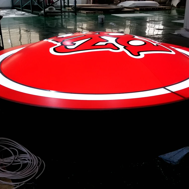 Большой вакуумный блистер акриловый УФ-лицевой светильник 304 из нержавеющей стали круглой формы Рекламные световые