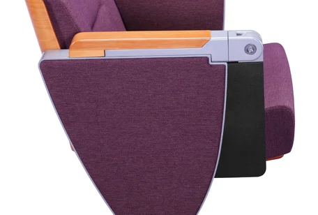 interlock modern standard size auditorium chair  university lecture hall chairs with writing pad
