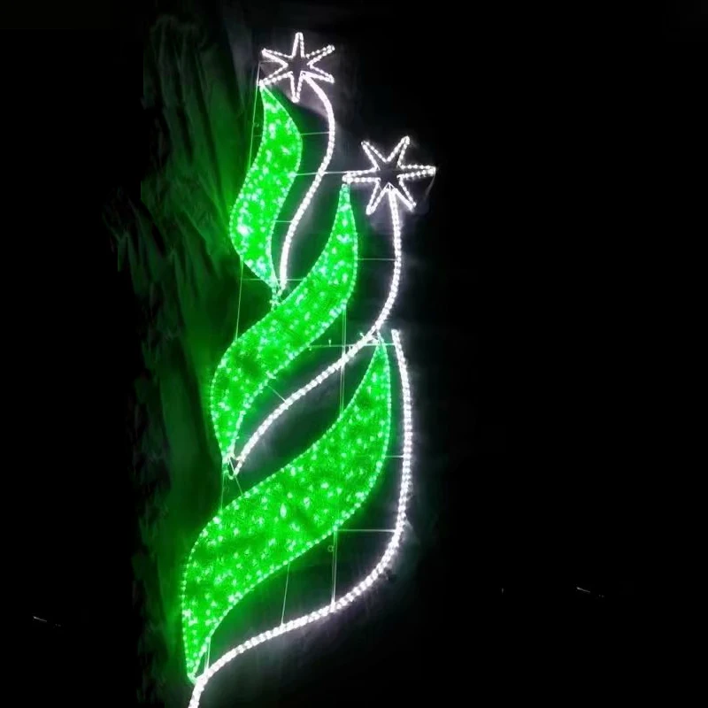 customize for Xmas Outdoor Festival Lighting Christmas Commercial Decorations Pole Motif Led Street Light
