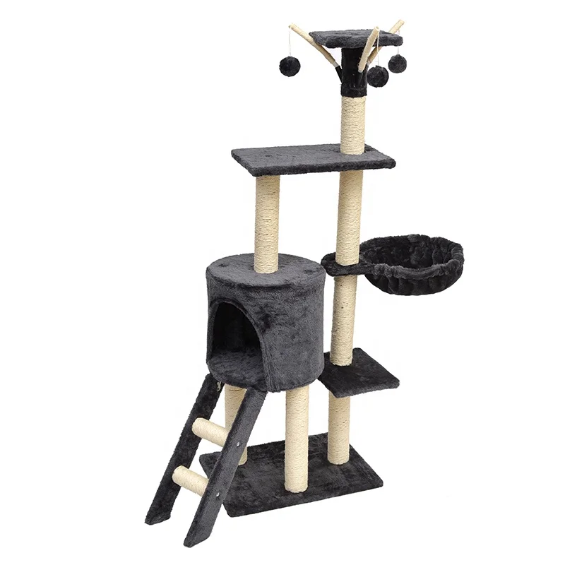 Hot sale high quality luxury cat tree for hide and play/cat climbing frame