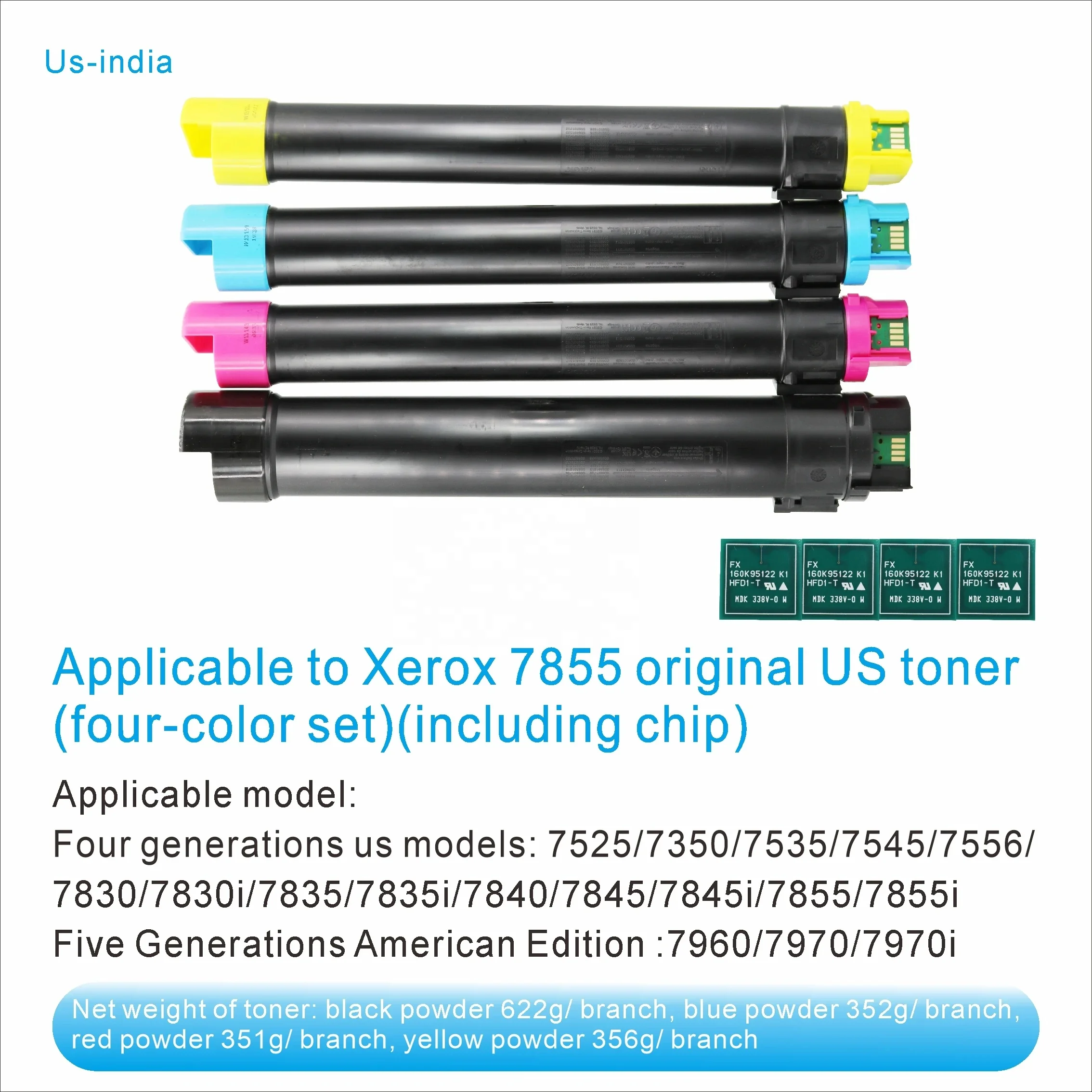 006R01513 006R01516 006R01515 006R01514 7855 оригинальный американский тонер и подлинный До 50000 + страниц