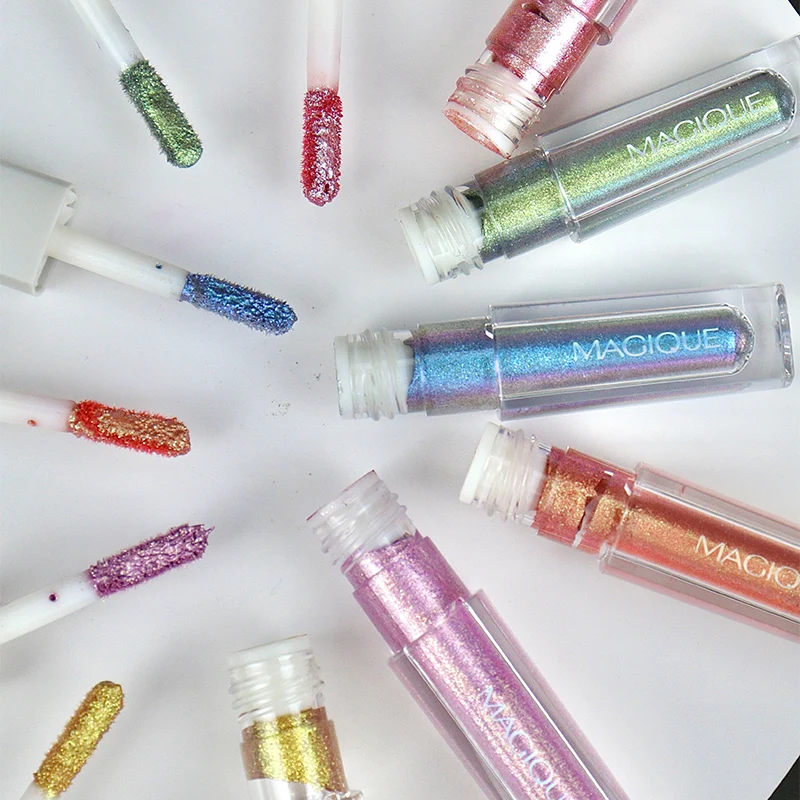 Mini Pigment Glitter Shimmer Wholesale Pink Single Luxury Halal Holiday Christmas Bright Sombras De Ojos Liquid Eye Shadow