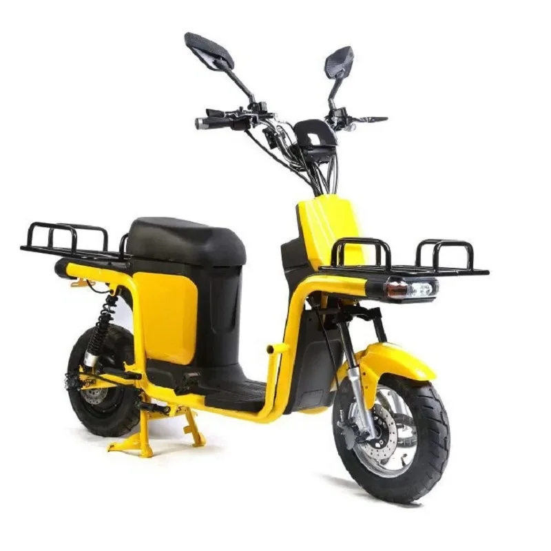 Electric Bicycle 2 Wheel Open Ebike Take out Food Delivery Ridder Electric Scooter with Removable Double Battery