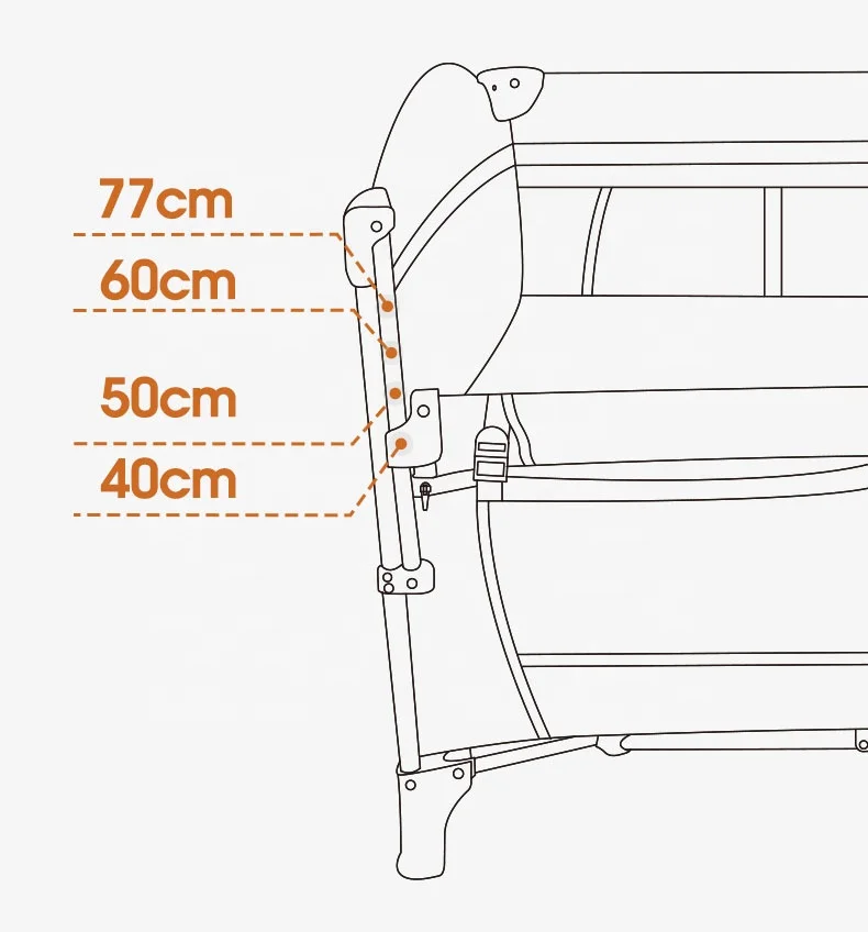 Wholesale Custom European EN Standard Indoor Outdoor Baby Playpen Bedside Crib Sleeping Crib Drop Side Travel Cot Baby Bed