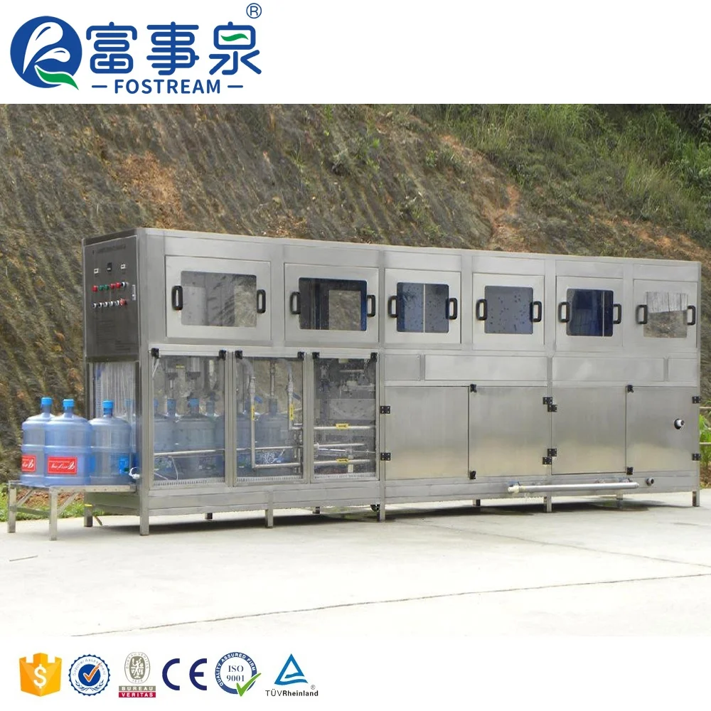 Fostream Automatic Filling 19 Liter 20 Ltr 20L Plastic Polycarbonate 5Gallon Water Bottling Production Line