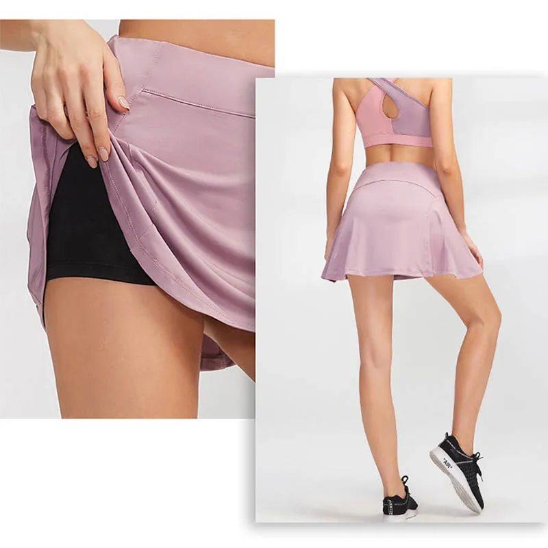 Womens Athletic Tennis Skirts Sporting Apparel Elastic Golf Skorts with Pockets