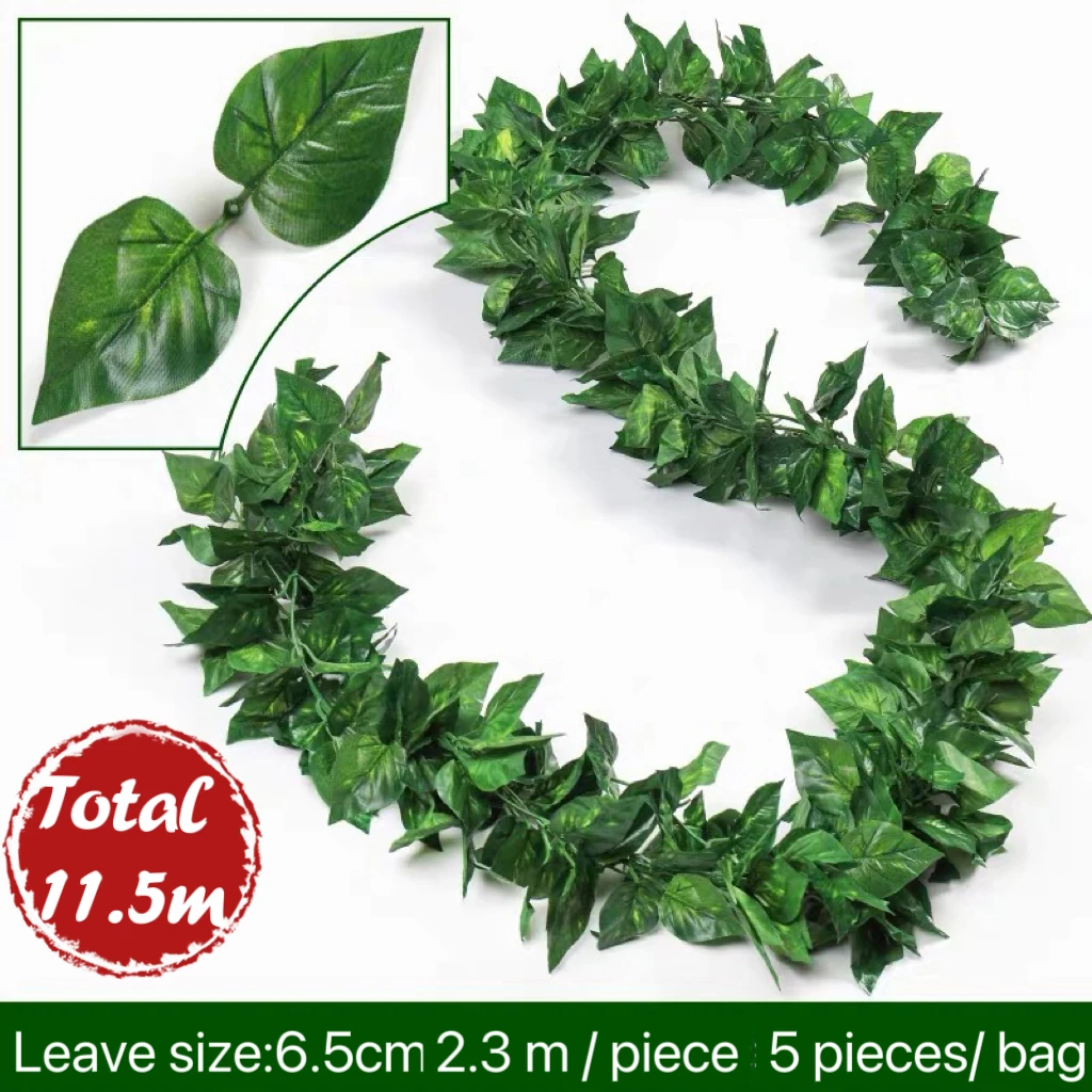 Artificial Ivy Leaf Plants Vine Hanging Garland Fake Foliage Flowers Home Kitchen Garden Office Wedding Wall Decor