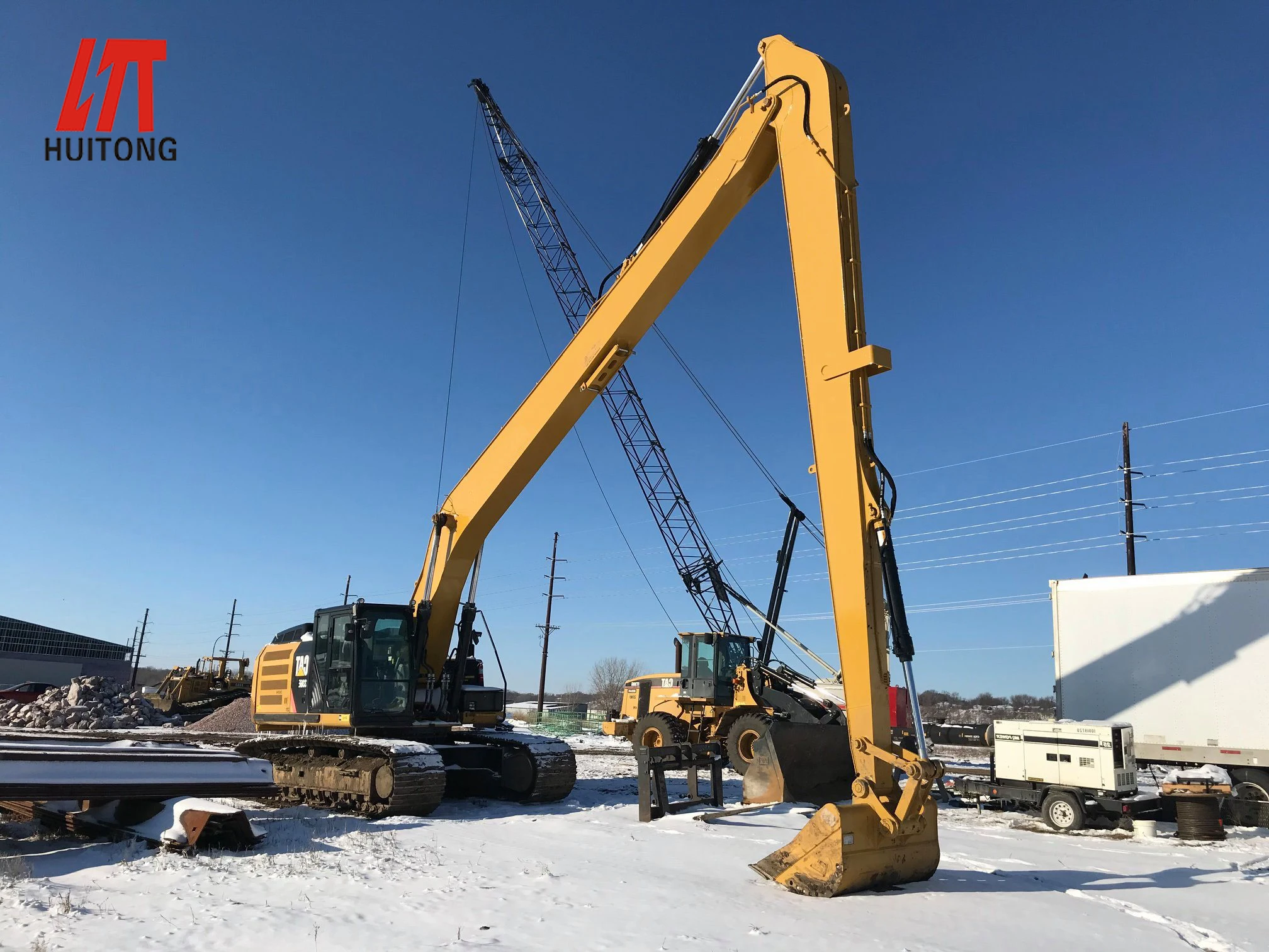 Medium 20ton 30ton Excavator 50 feet Long Arrow 15.24 meters Long Reach Boom for sale