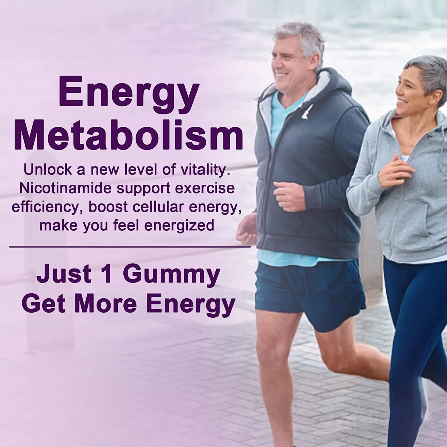 Nicotinamide Gummies Vitamin B3 Flush Free Nicotinic Amide Niacin for Healthy Aging Cellular Energy Metabolism Vegan