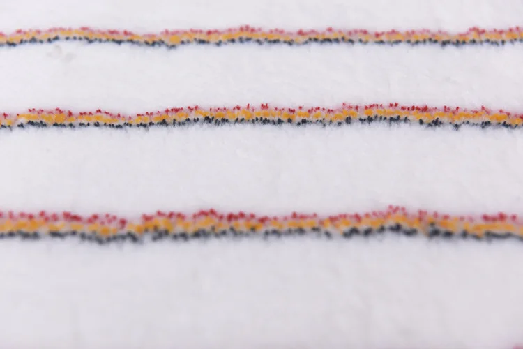 Nylon  Red Yellow Black stripe White bottom Rolling brush  flannelette Fabric Woven paint brush cloth