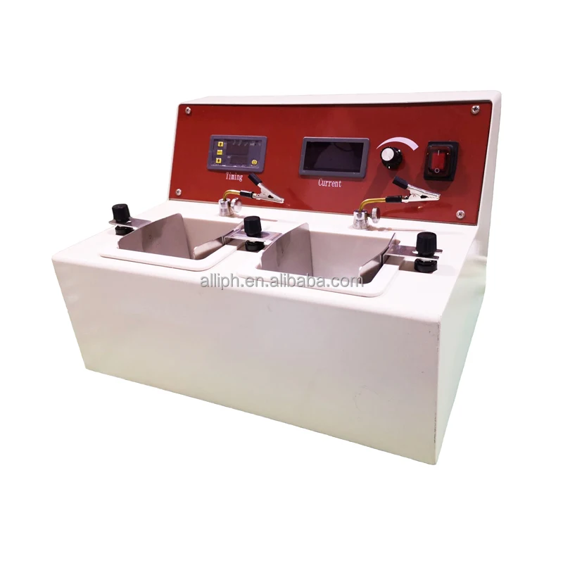 Dental lab Electrolytic Polisher Electron Polishing Machine with two water bath