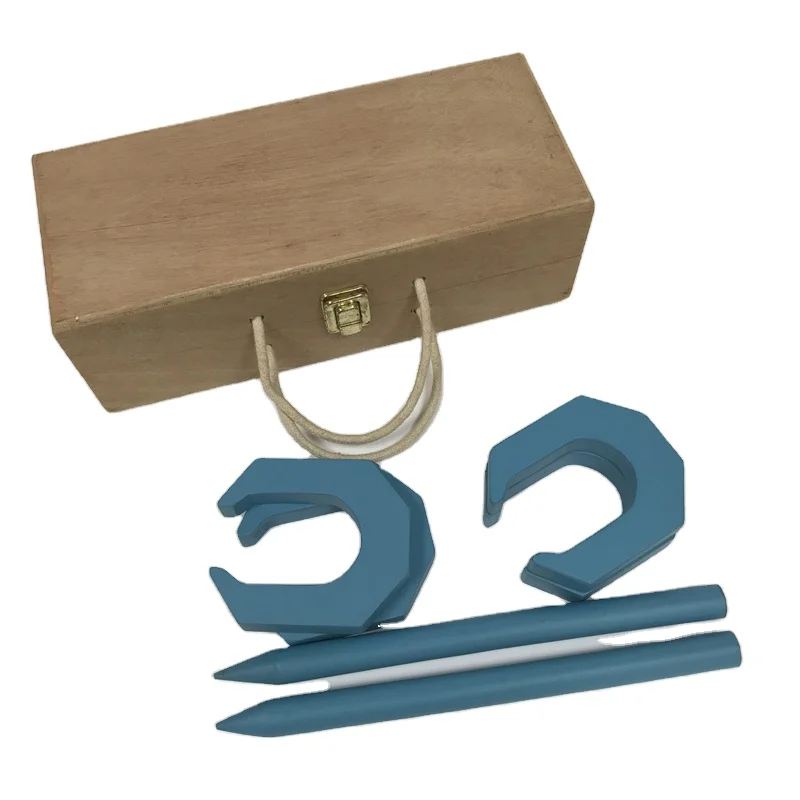 
Manufacturer Wooden Horseshoes Game With Carrying Case 