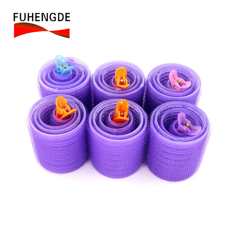 hot selling no heat plastic hair rollers set 3 sizes 18 pcs grip hair curler rollers with comb or pins