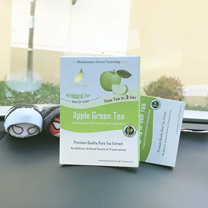 Готовый к употреблению фрукты oem яблочный зеленый чай