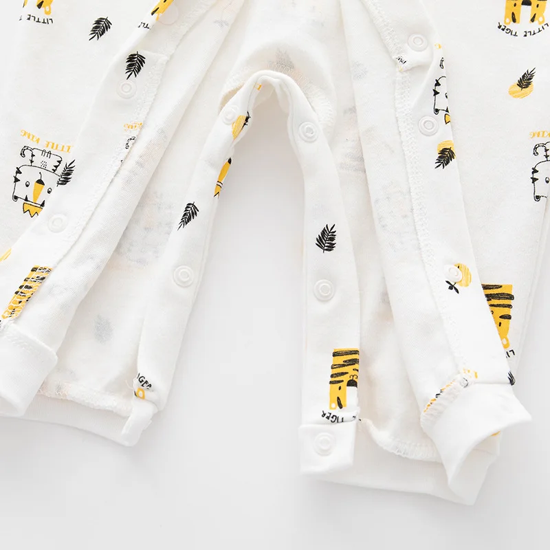 2024 Spring Baby Clothes Newborn Breathable Cotton Jumpsuit Infant Girls Jacquard Romper Toddler Boy Cute Printing Clothing Set