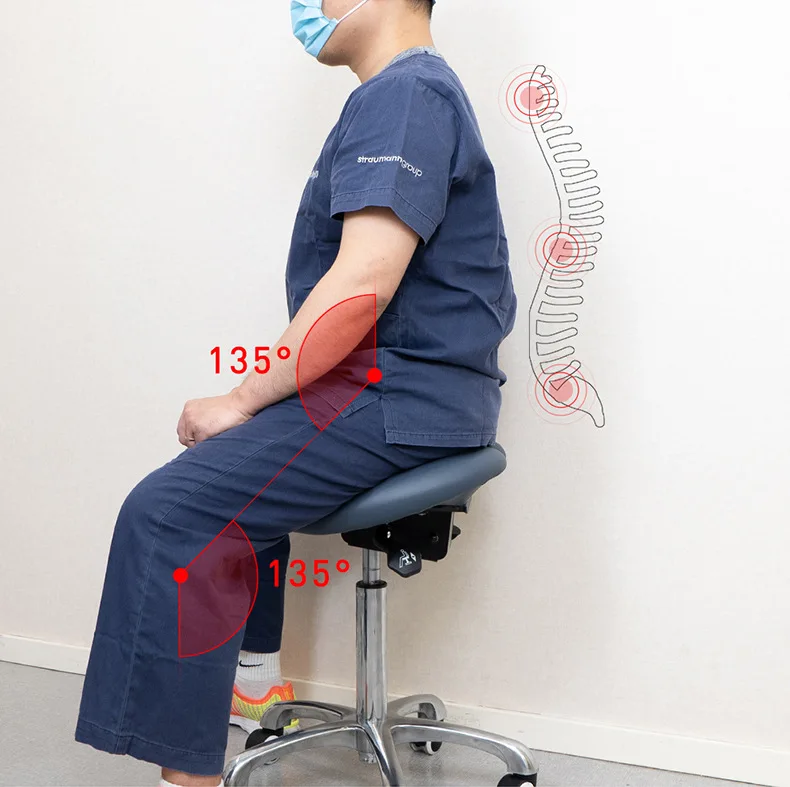 Adjustable Ergonomic Mercury Balance Plus Saddle Dentist Industrial Laboratory Chair