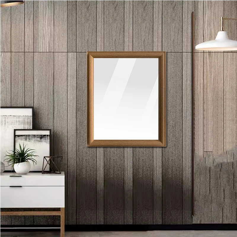 New Arrival Rectangular Hanging Wooden Mirror Frame For Living Room Bedroom Use