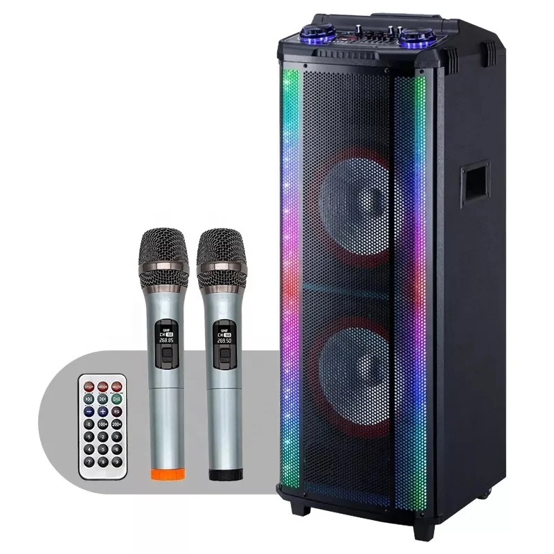 TD1070 10Inch speakers Retro boombox caixa de som powered subwoofer portable outdoor karaoke speaker with mic and blue tooth