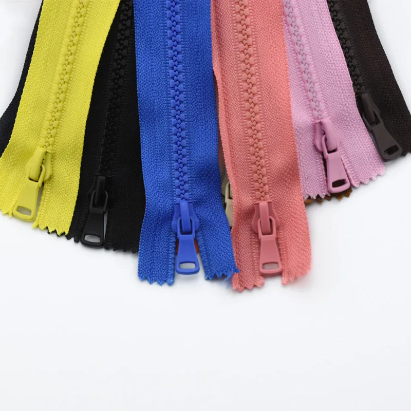 Heavy duty good tape promotional down jacket sewing accessories 5# colorful resin zipper closed can make eco-friendly zipper