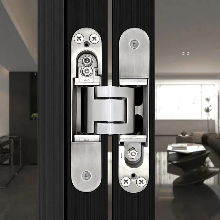 180 degree Concealed Hinge Wooden Hidden Door Hinges  Stainless Steel Adjustable Invisible Door Hinges