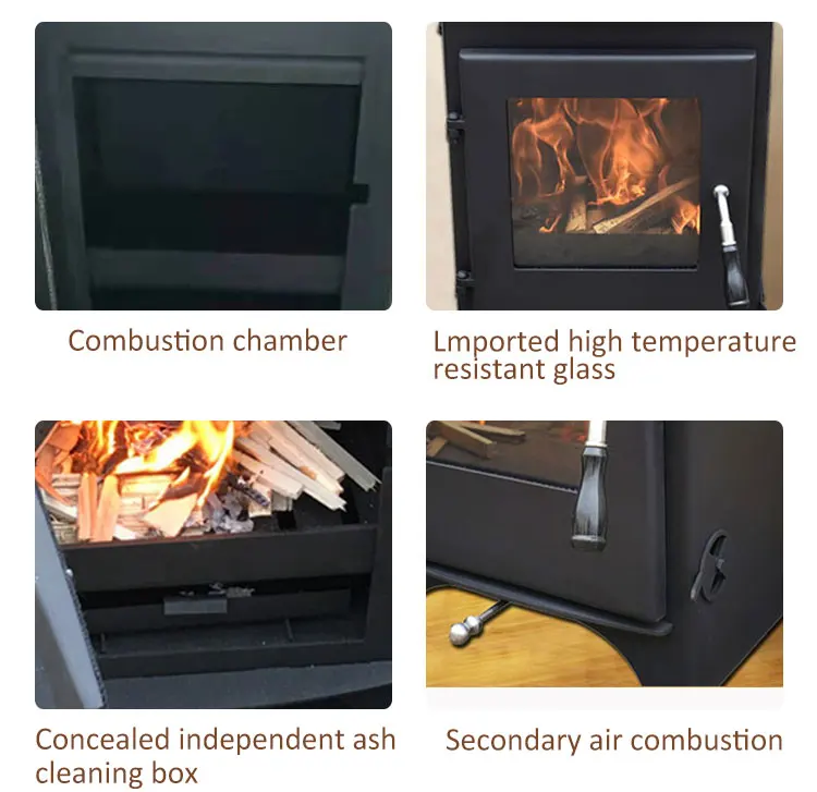 Modern indoor firewood heating cold rolled steel wood burning fireplace