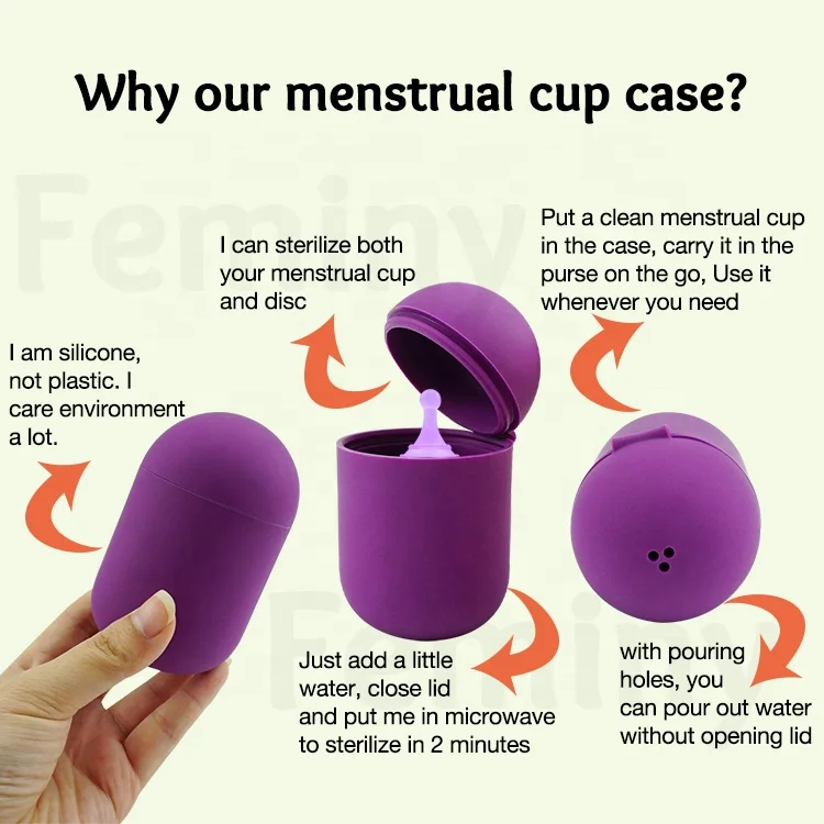 Silicone Menstrual Cup With Steriliser Cup Holder Menstrual Kit