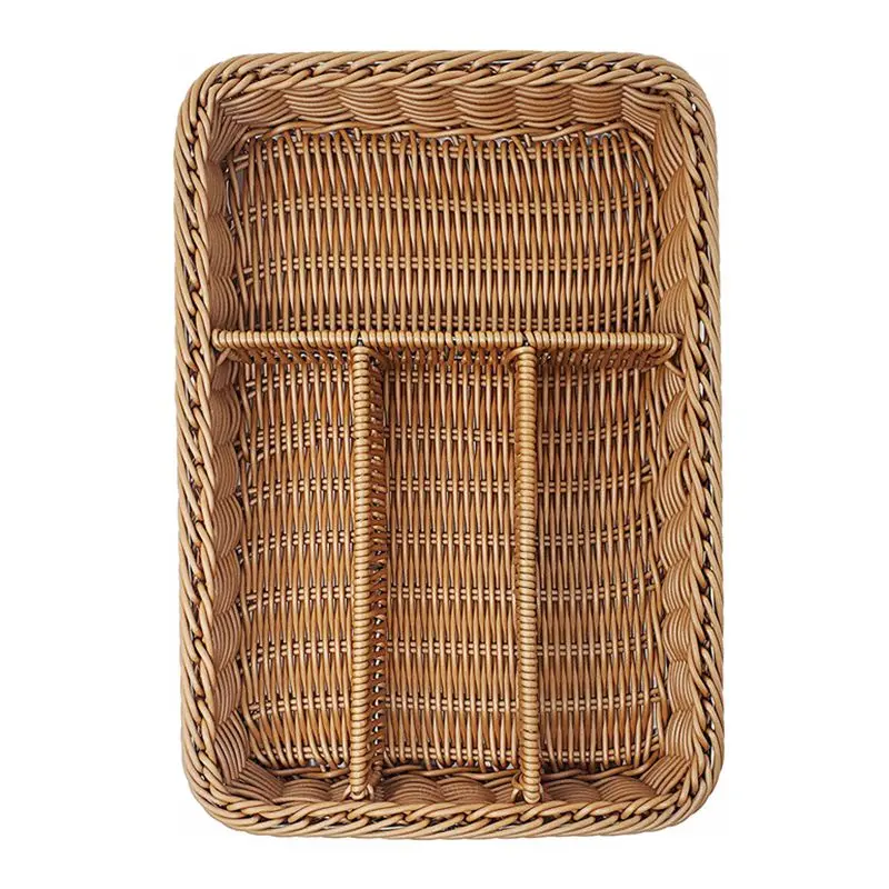 Yulin Jiafu wicker basket divided plastic dividing basket storage basket with dividers
