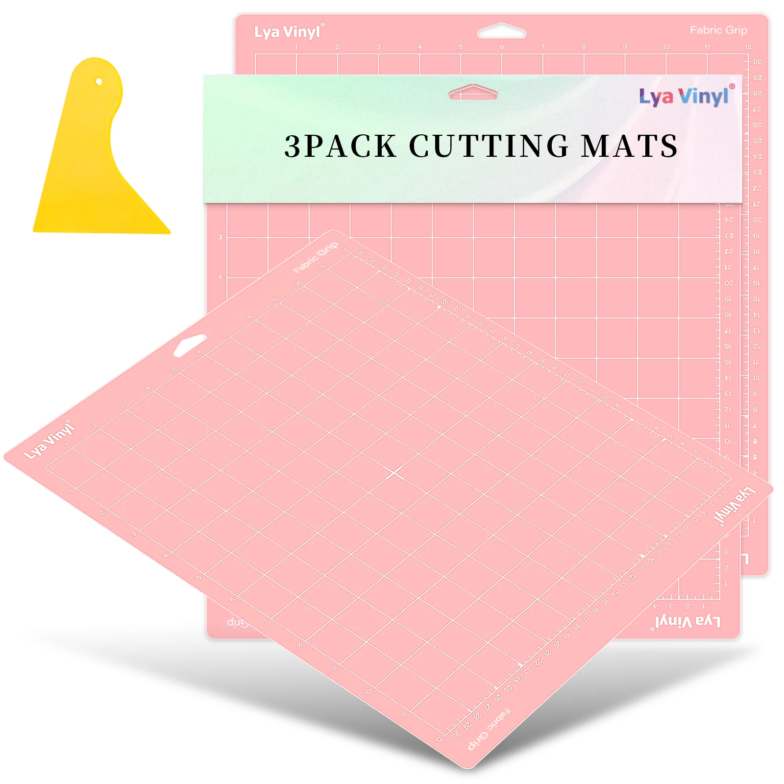 12x12 Cutting Mat for Cricut Maker  Gridded Adhesive Non-Slip Cut Mat for Crafts, Quilting, Sewing and All Arts