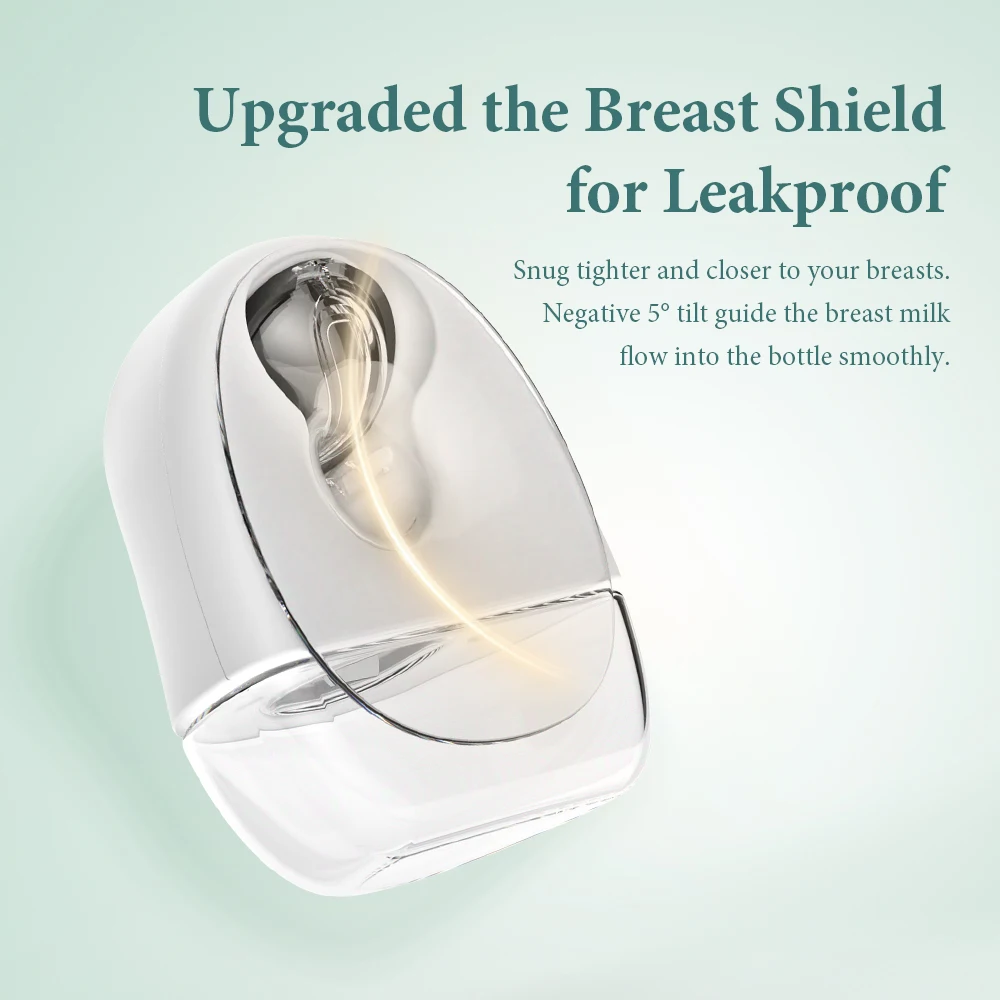 portable cordless baby electric wireless breast pump noiseless hands free digital thin wearable breastpump sample