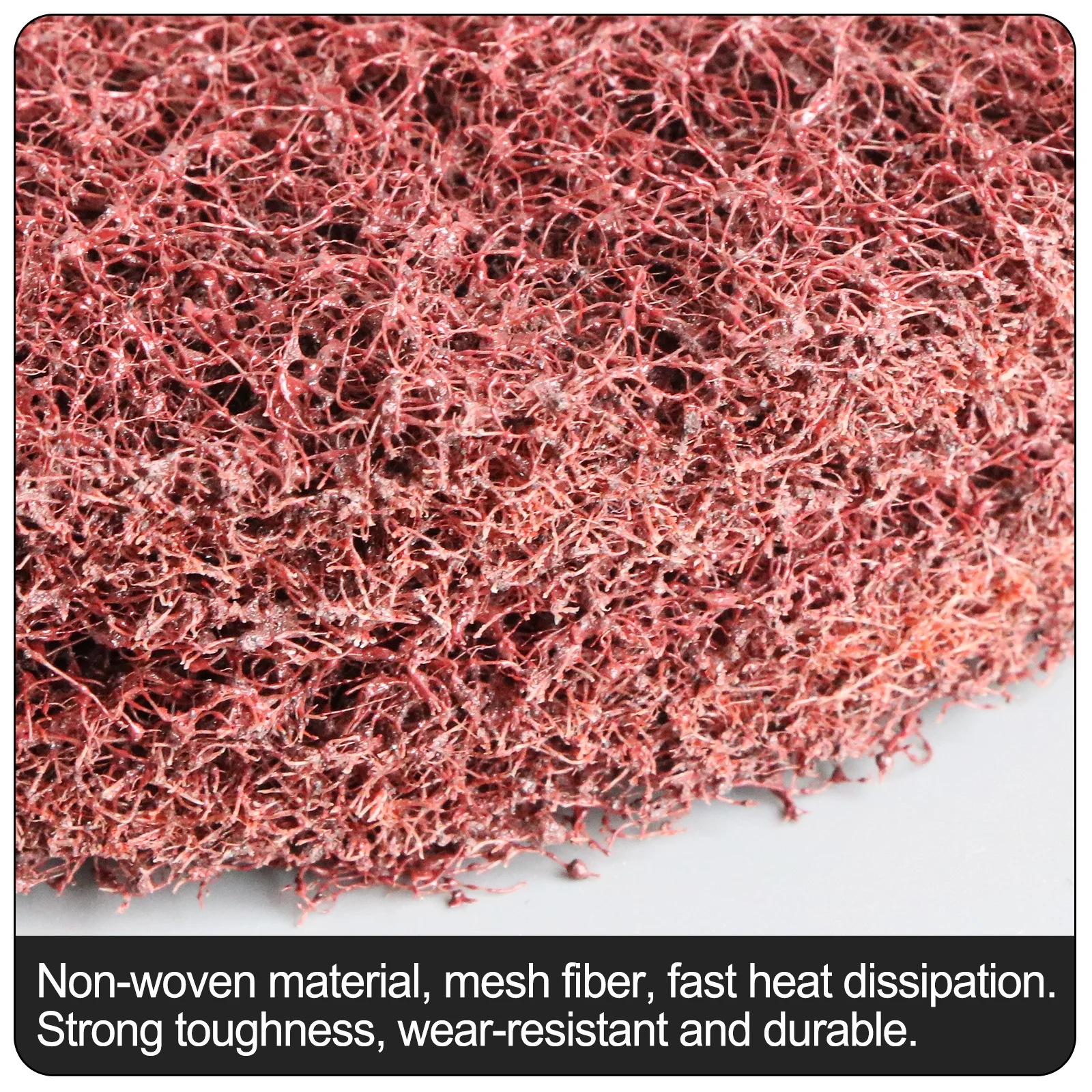Abrasive Maroon Color Non Woven Nylon Fiber Polishing Wheel SHARPNESS Abrasive  Nylon Fabric Polishing Wheel