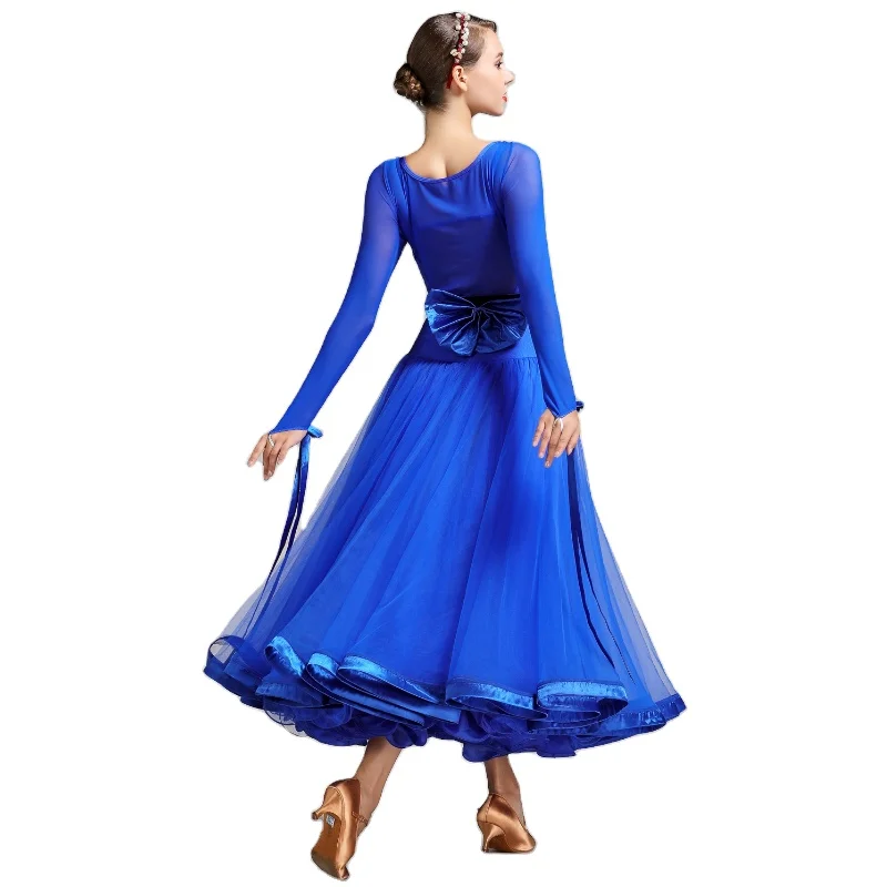 International Standard Ballroom Dance Dress  Lyrical Dance Costume Dress Women Long Ballroom Dancing Dress