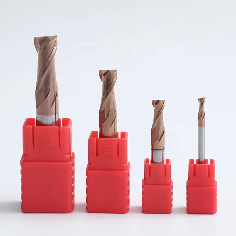 High Performance Solid Carbide End Mills 2 flute reduced shank milling cutter cnc end mill square flat cutting tool