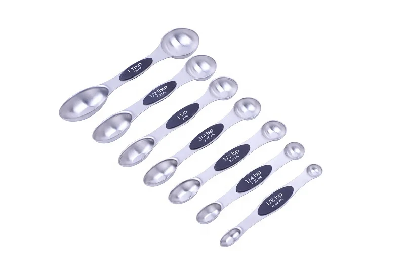 Magnetic 8 Pcs Stainless Steel Measuring Tool Measuring Spoons Set  For Kitchen Baking