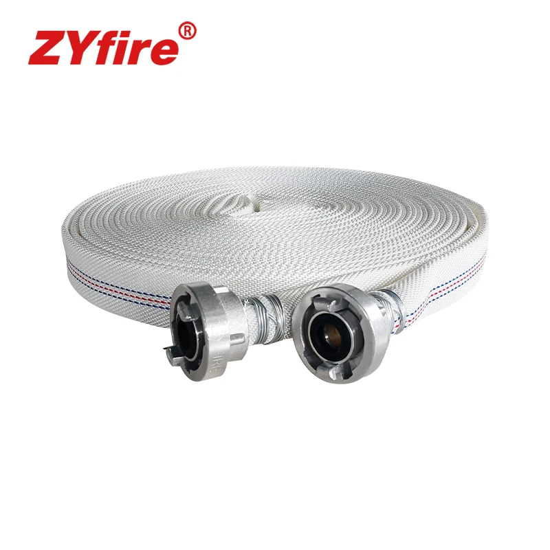 ZYfire 2-4 inch white durable layflat FM approval UL listed water deliver fire EPDM hose for industrial fire fighting